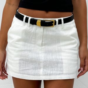 Rex Belt Black/Vintage Gold