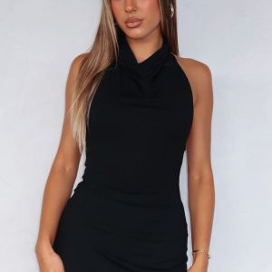 Eternal Glow Mini Dress Black
