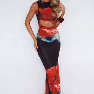 Scared To Start Maxi Dress Fire Lily