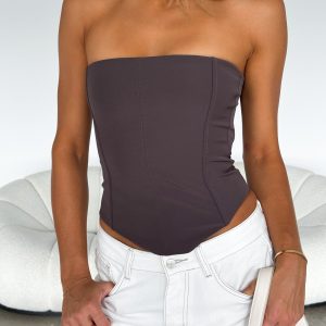 Let It Go Strapless Bustier Chocolate