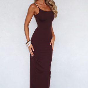Trusting You Maxi Dress Dark Chocolate