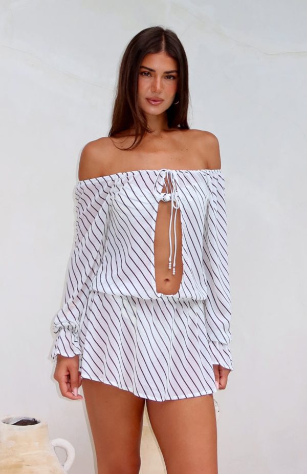 white-fox-back-to-shore-long-sleeve-mini-dress-cream-chocolate-27.3.25-2
