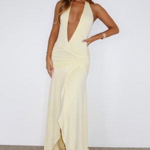 Grande Dame Maxi Dress Lemon
