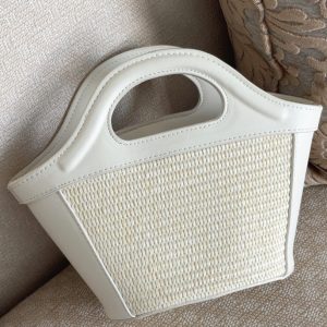 Jehan Top Handle Bag White