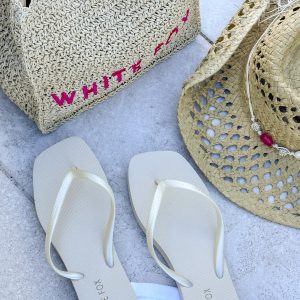Josie Thong Sandals Off White