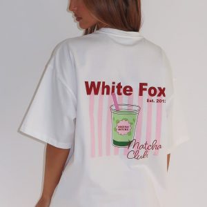 Matcha Club Pyjama Oversized Tee White