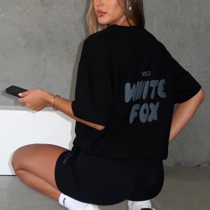 Offstage Back Graphic Oversized Tee Onyx