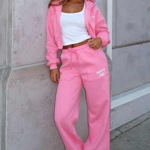 Offstage Wide Leg Sweatpants Bubblegum