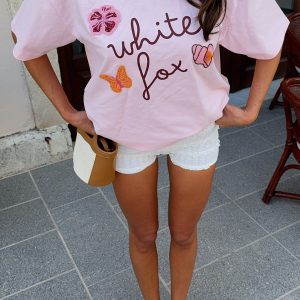 Sweet Bloom Oversized Tee Pink