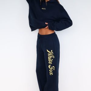 The Good Life Wide Leg Sweatpants Navy