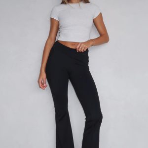 The Hard Way Flare Pants Black