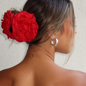 Zephyr Hair Clip Deep Red